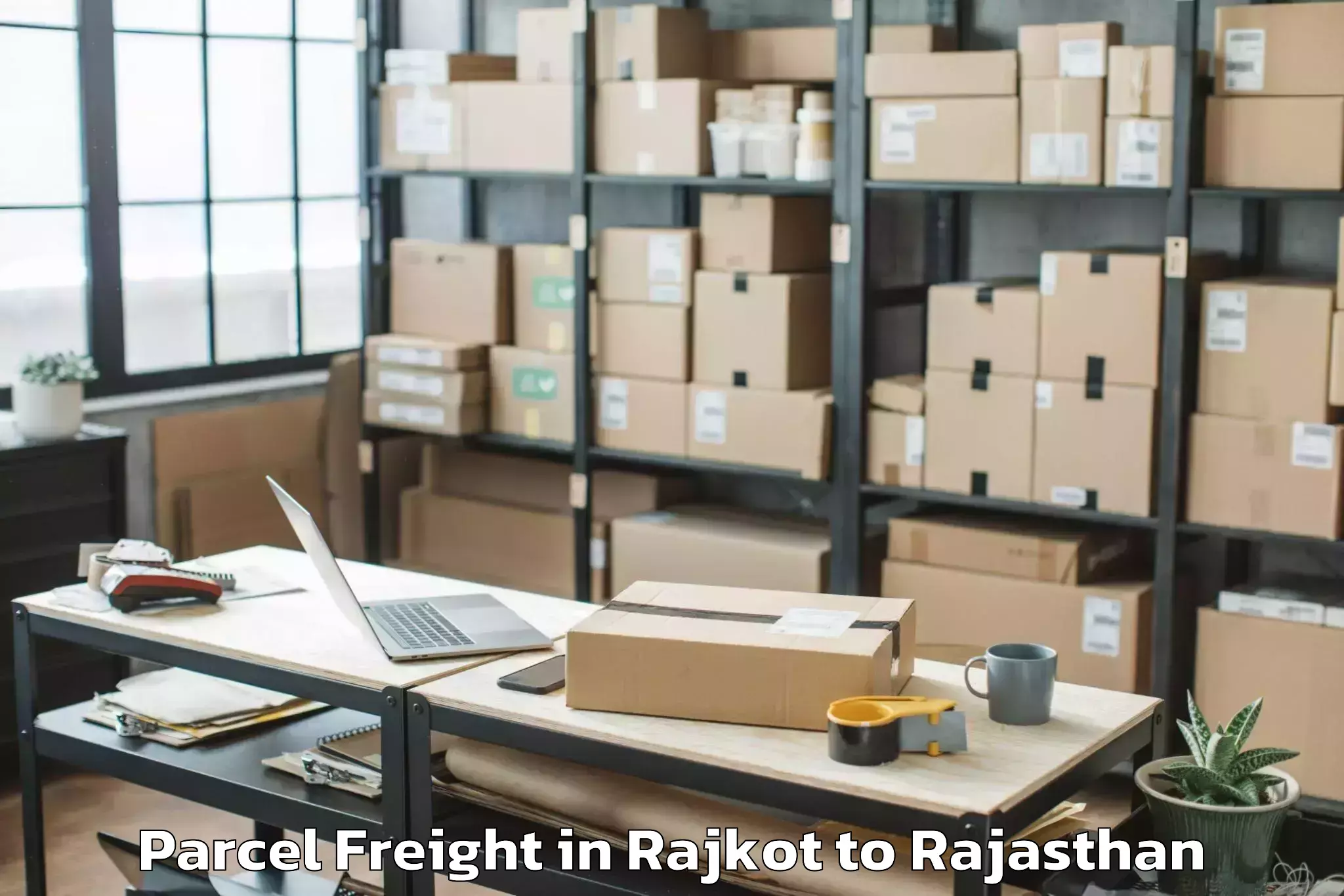 Professional Rajkot to World Trade Park Mall Jaipur Parcel Freight